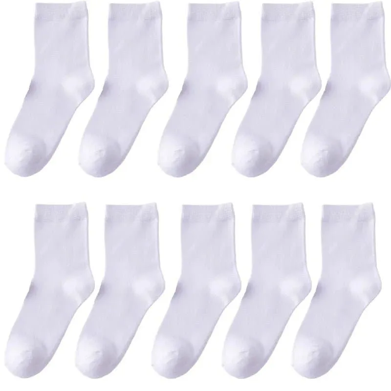 10 Pairs YIBATE Bamboo Fiber Socks - Breathable, Moisture-Wicking Women's Casual Socks