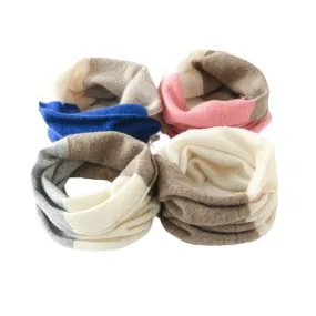 100% Cashmere Neck Warmer Scarf Pullover Color Matching Neck Gaiter for Women