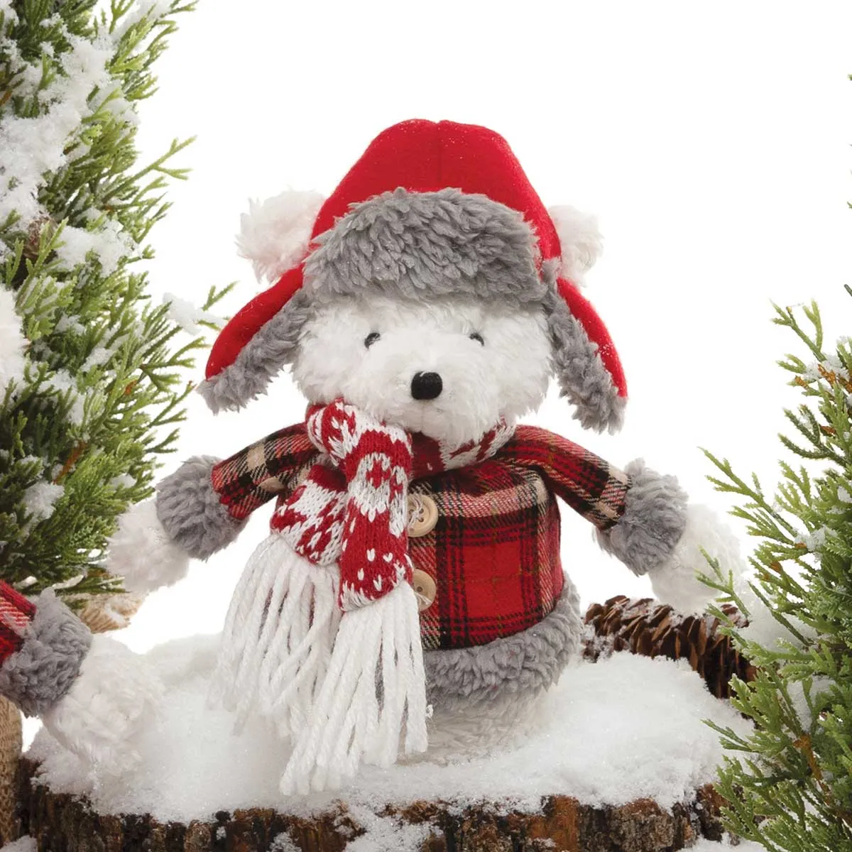 7" Winter Bear Plush Figurine