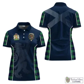 Abercrombie Tartan Women's Polo Shirt with Family Crest and Lion Rampant Vibes Sport Style