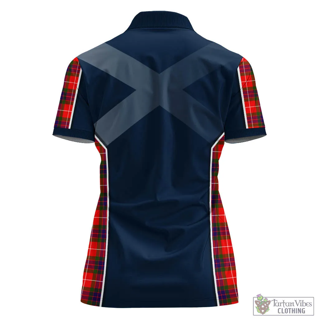 Abernethy Tartan Women's Polo Shirt with Family Crest and Scottish Thistle Vibes Sport Style