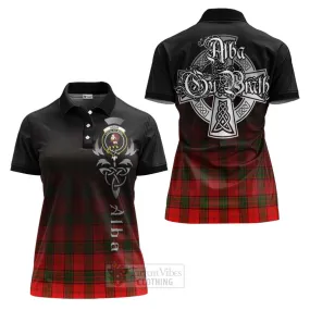 Adair Tartan Women's Polo Shirt Featuring Alba Gu Brath Family Crest Celtic Inspired