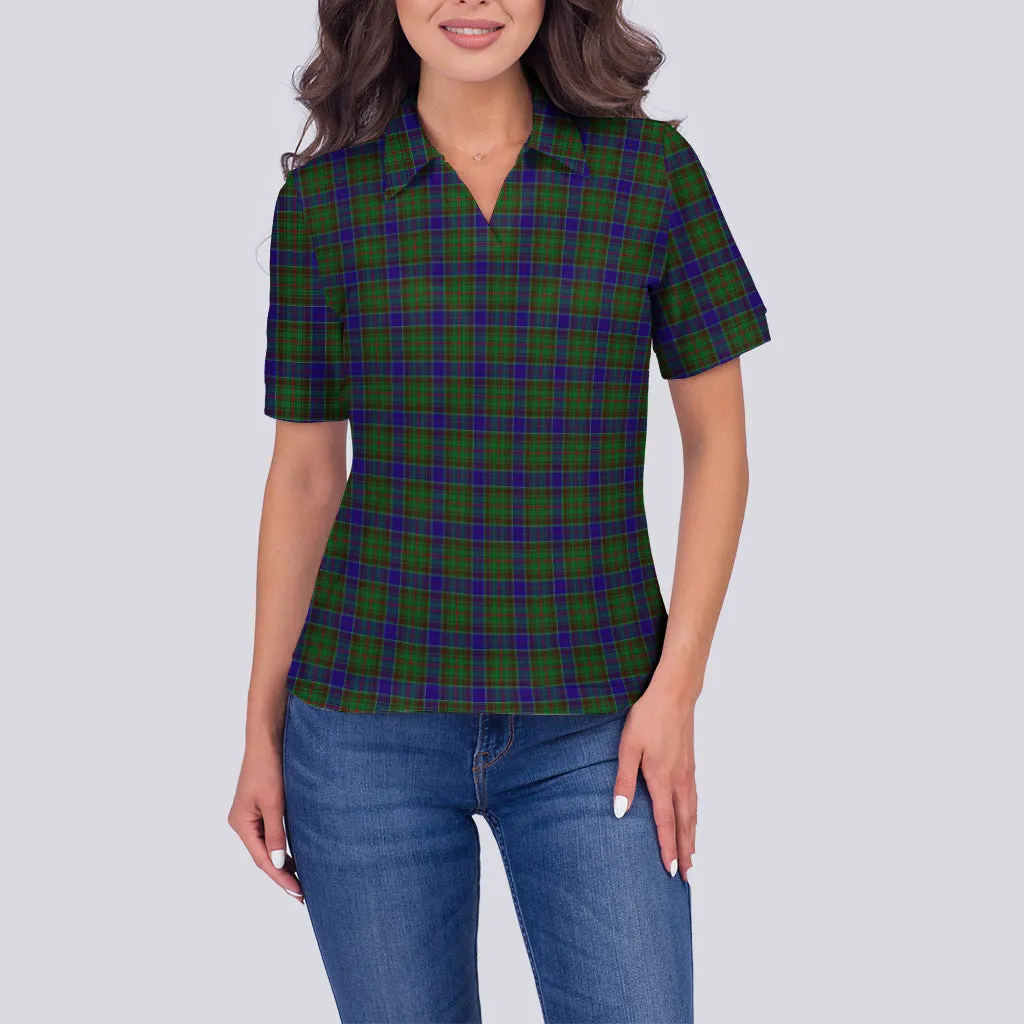 Adam Tartan Polo Shirt For Women