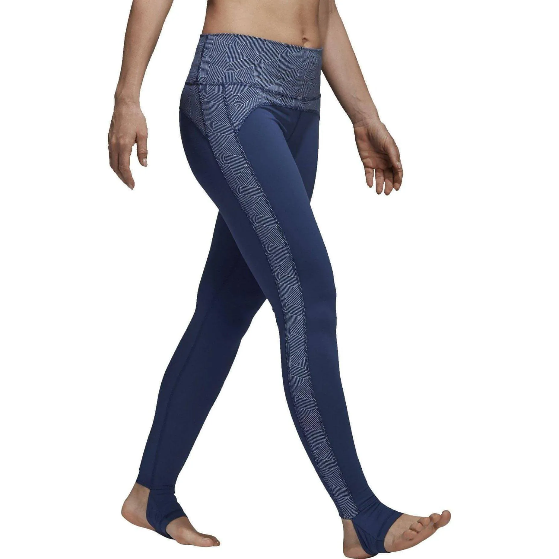 adidas Believe This High Rise Womens Long Yoga Tights - Blue