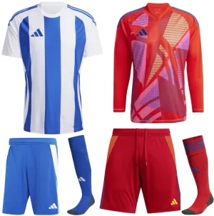 ADIDAS STRIPED 24 PREMIUM KIT BUNDLE WHITE BLUE