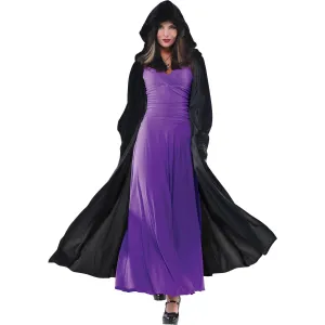 Adult Gothic Black Hooded Cape