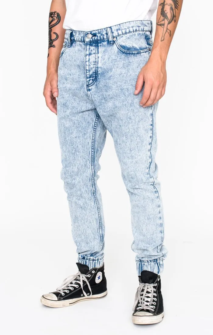 Afends Mens RECLAIM -BLUE ACID - denim pant