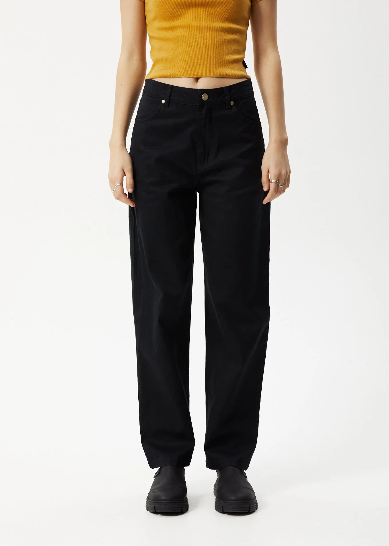 AFENDS Womens Shelby - Wide Leg Pants - Black