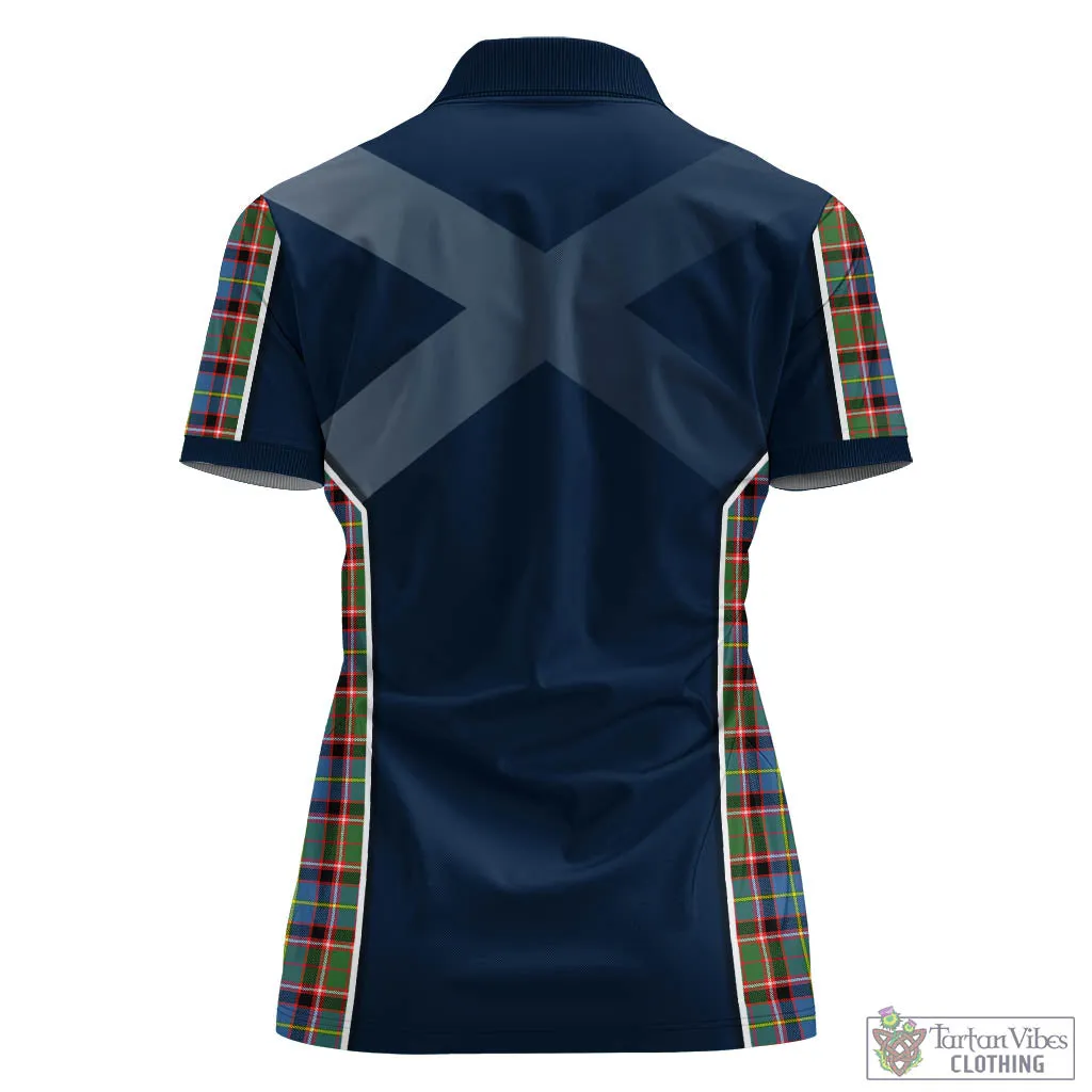 Aikenhead Tartan Women's Polo Shirt with Family Crest and Scottish Thistle Vibes Sport Style