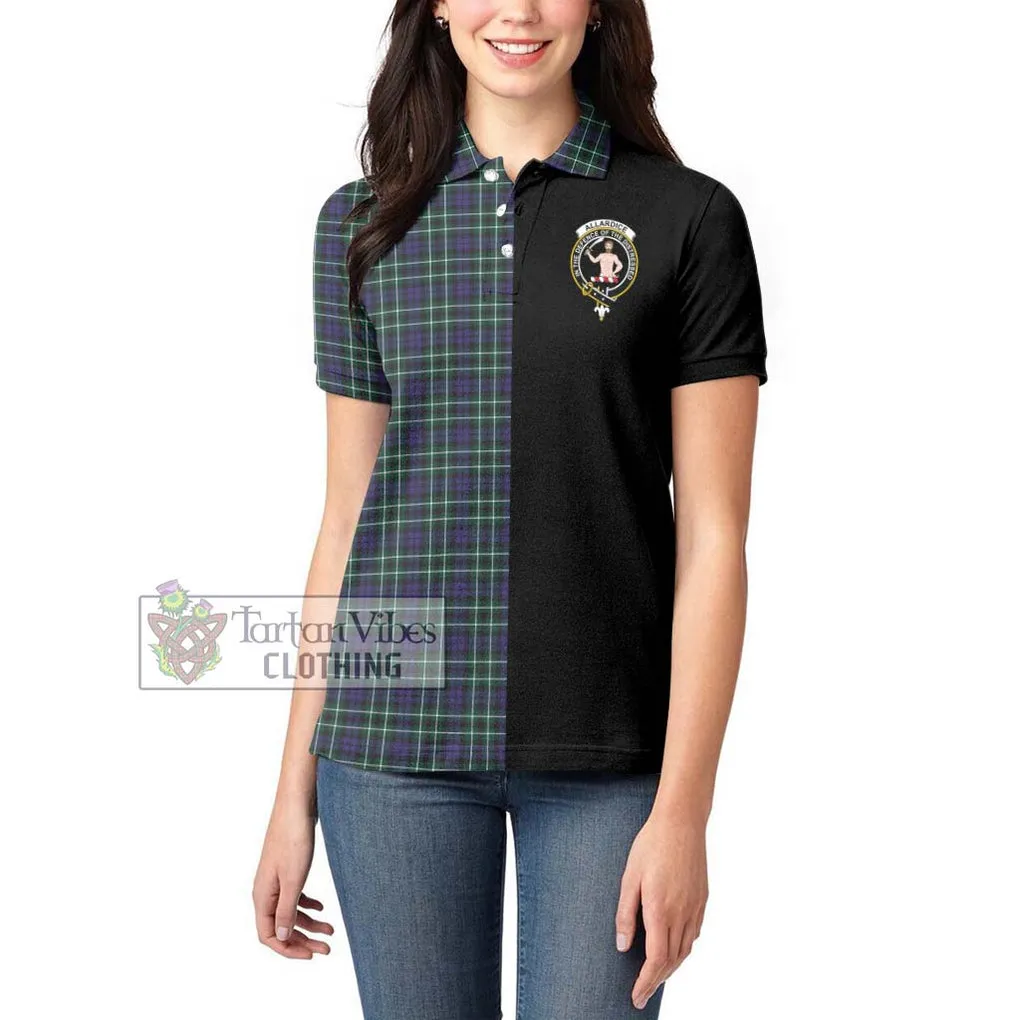 Allardice Tartan Women's Polo Shirt with Family Crest and Half Of Me Style