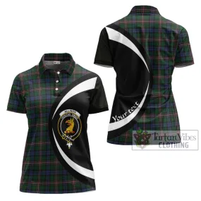 Allison Tartan Women's Polo Shirt with Family Crest Circle Style