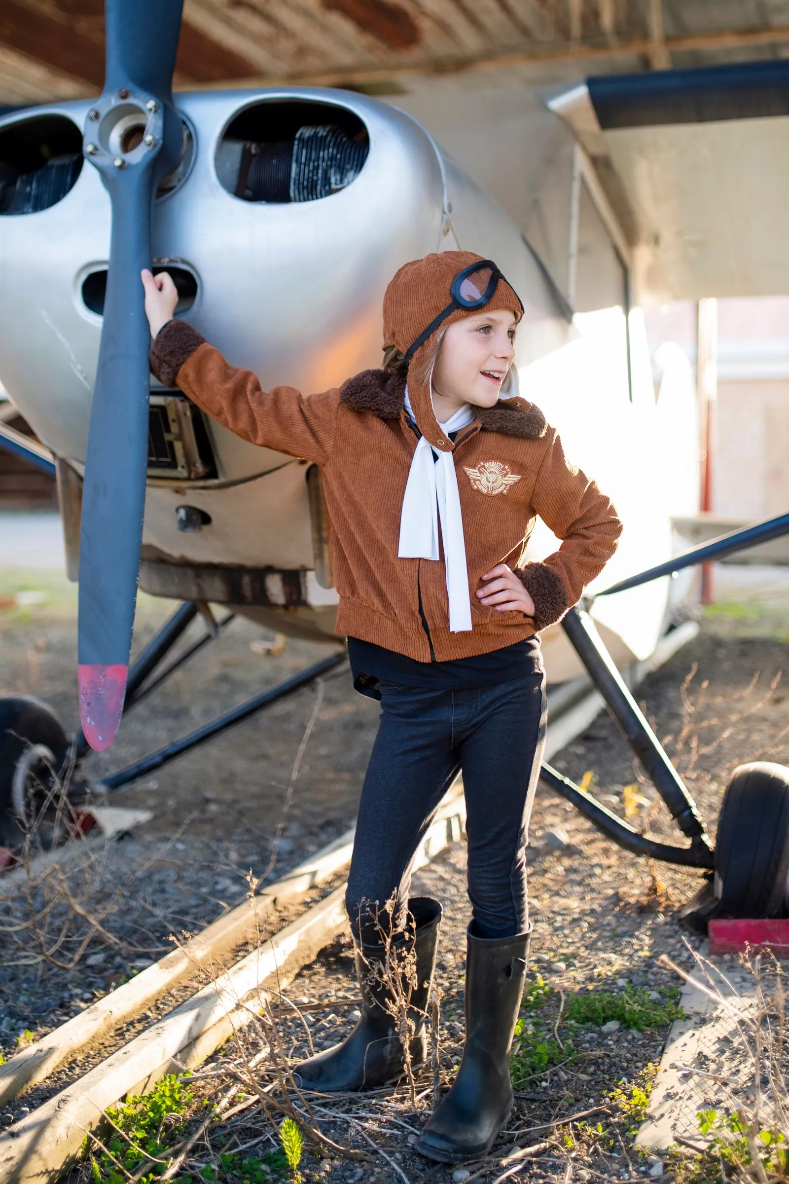 Amelia The Pioneer Pilot Jacket | Hat & Scarf