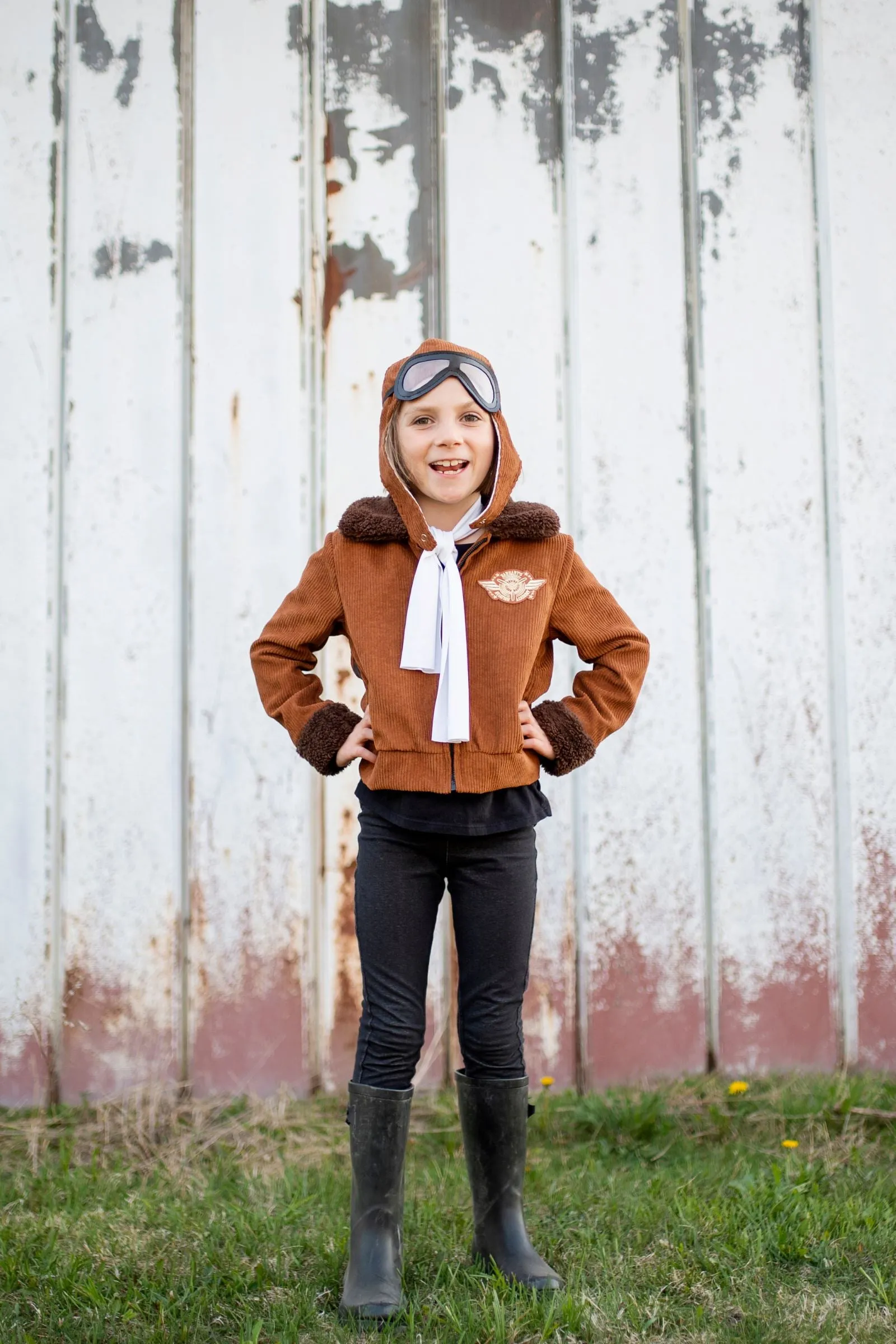 Amelia The Pioneer Pilot Jacket | Hat & Scarf