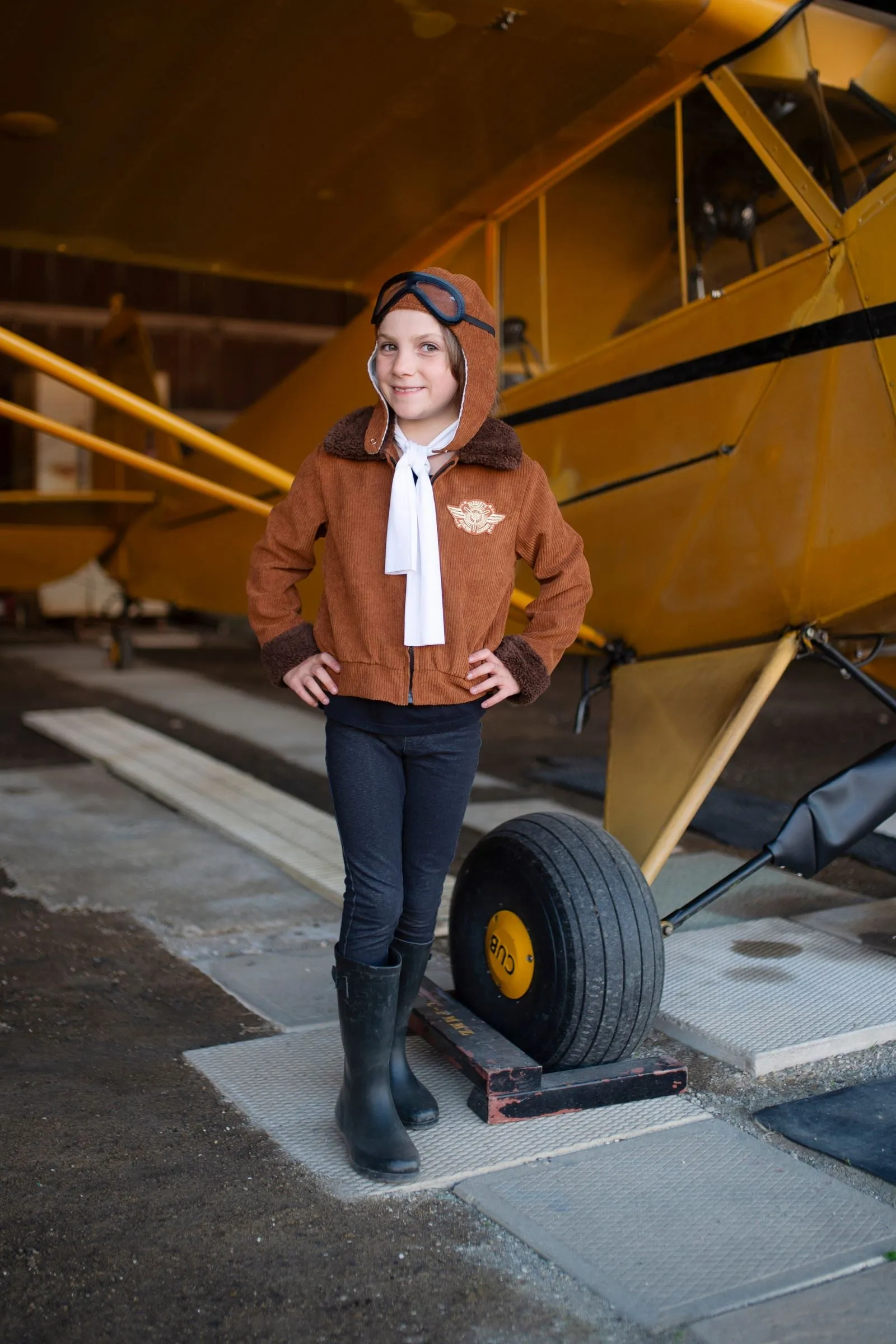 Amelia The Pioneer Pilot Jacket | Hat & Scarf