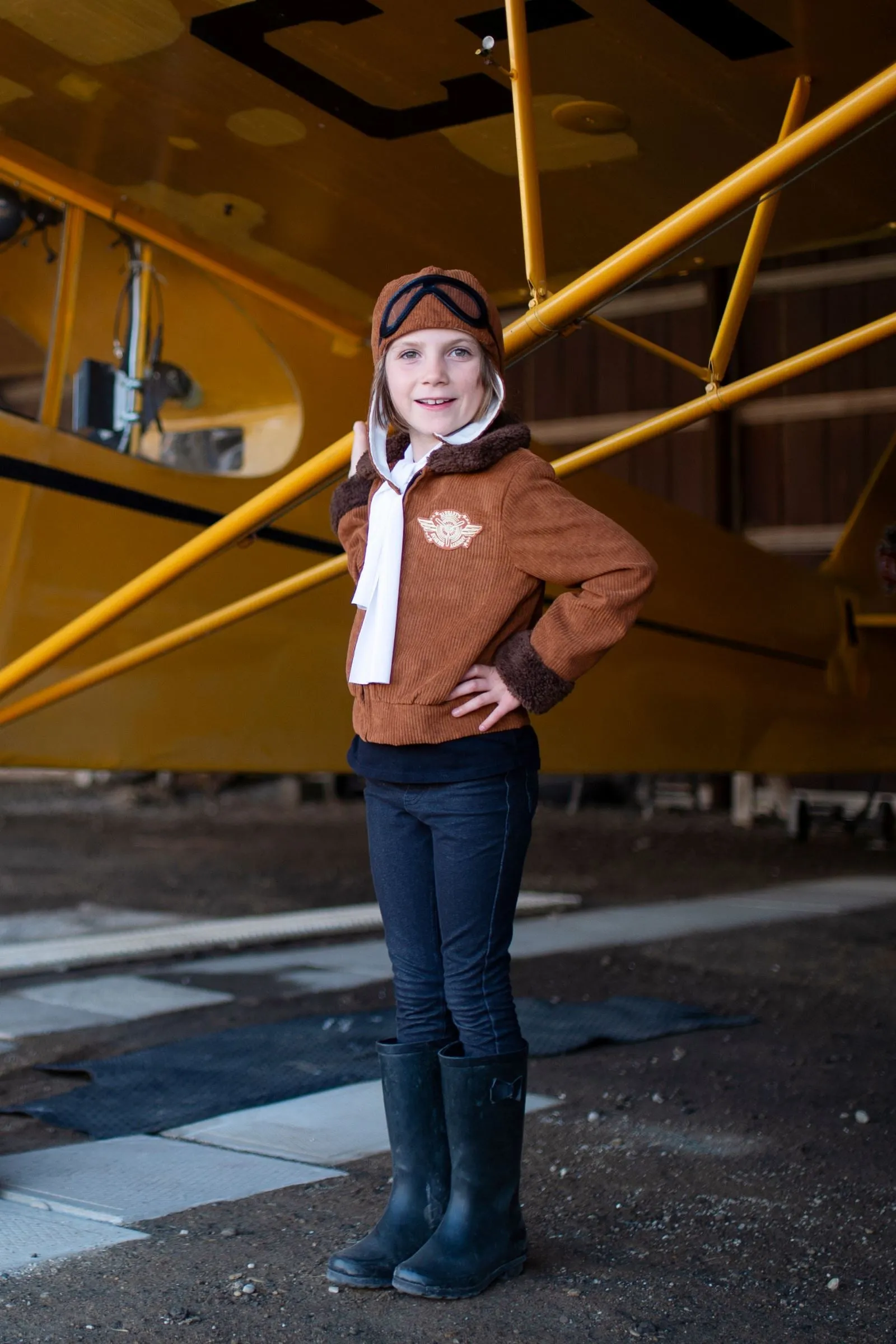 Amelia The Pioneer Pilot Jacket | Hat & Scarf