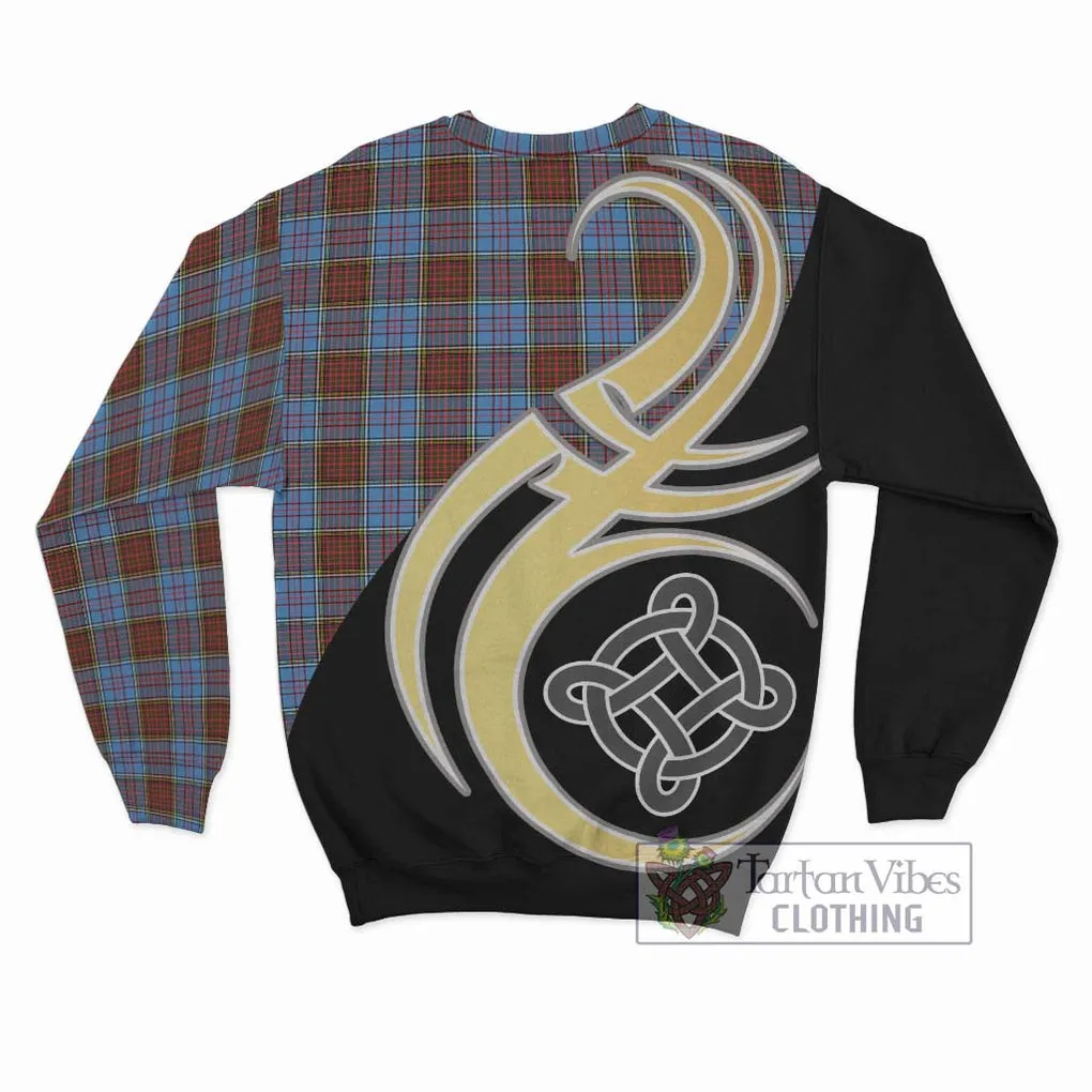 Anderson Modern Tartan Sweatshirt with Family Crest and Celtic Symbol Style