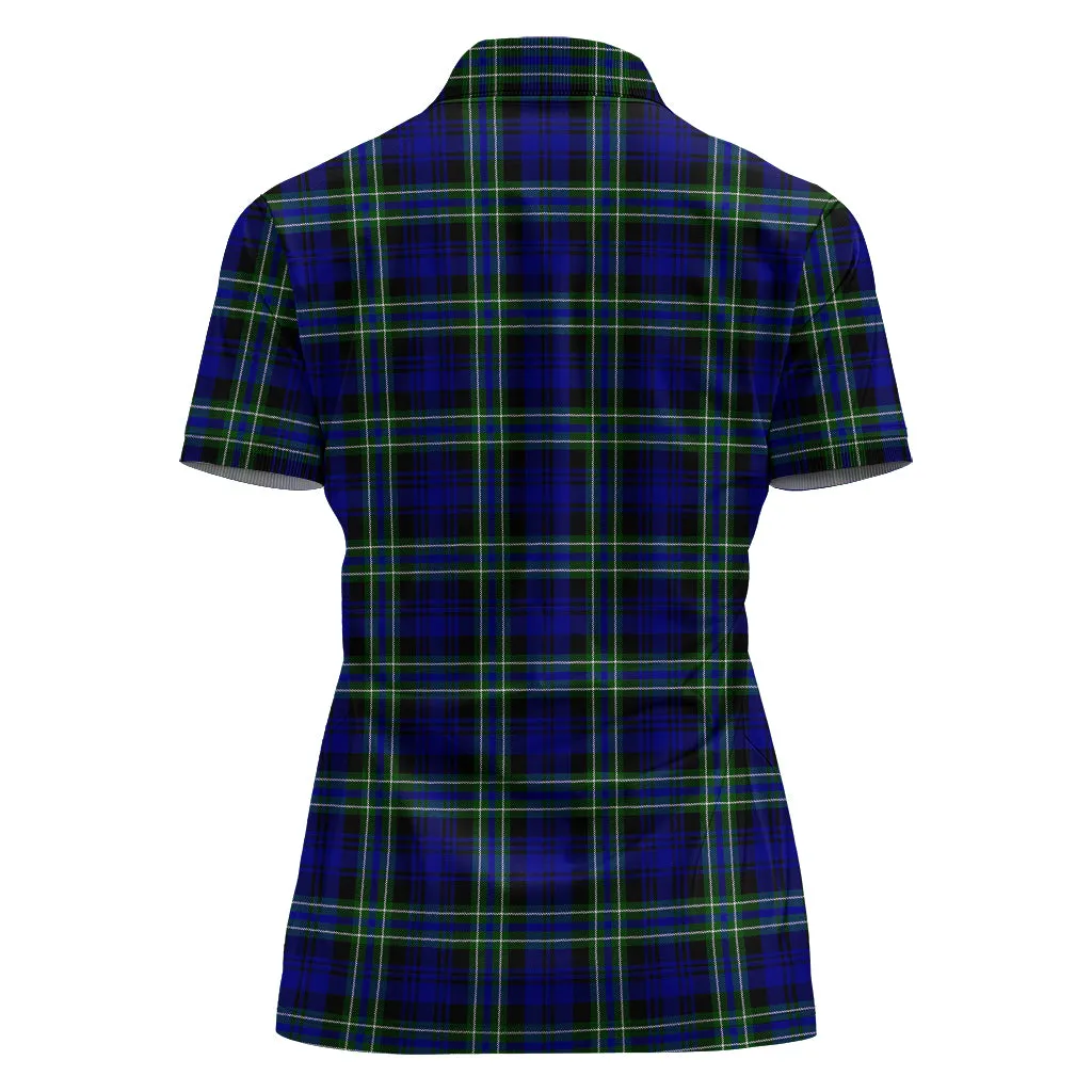 Arbuthnot Modern Tartan Polo Shirt with Family Crest For Women