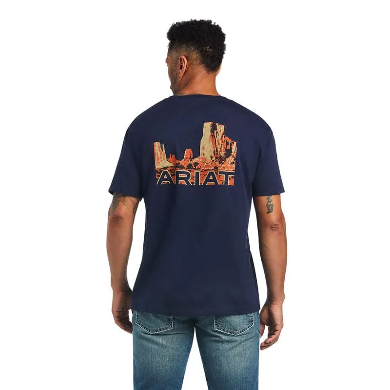 Ariat Men's Midnight Navy Monument Sunset T-Shirt