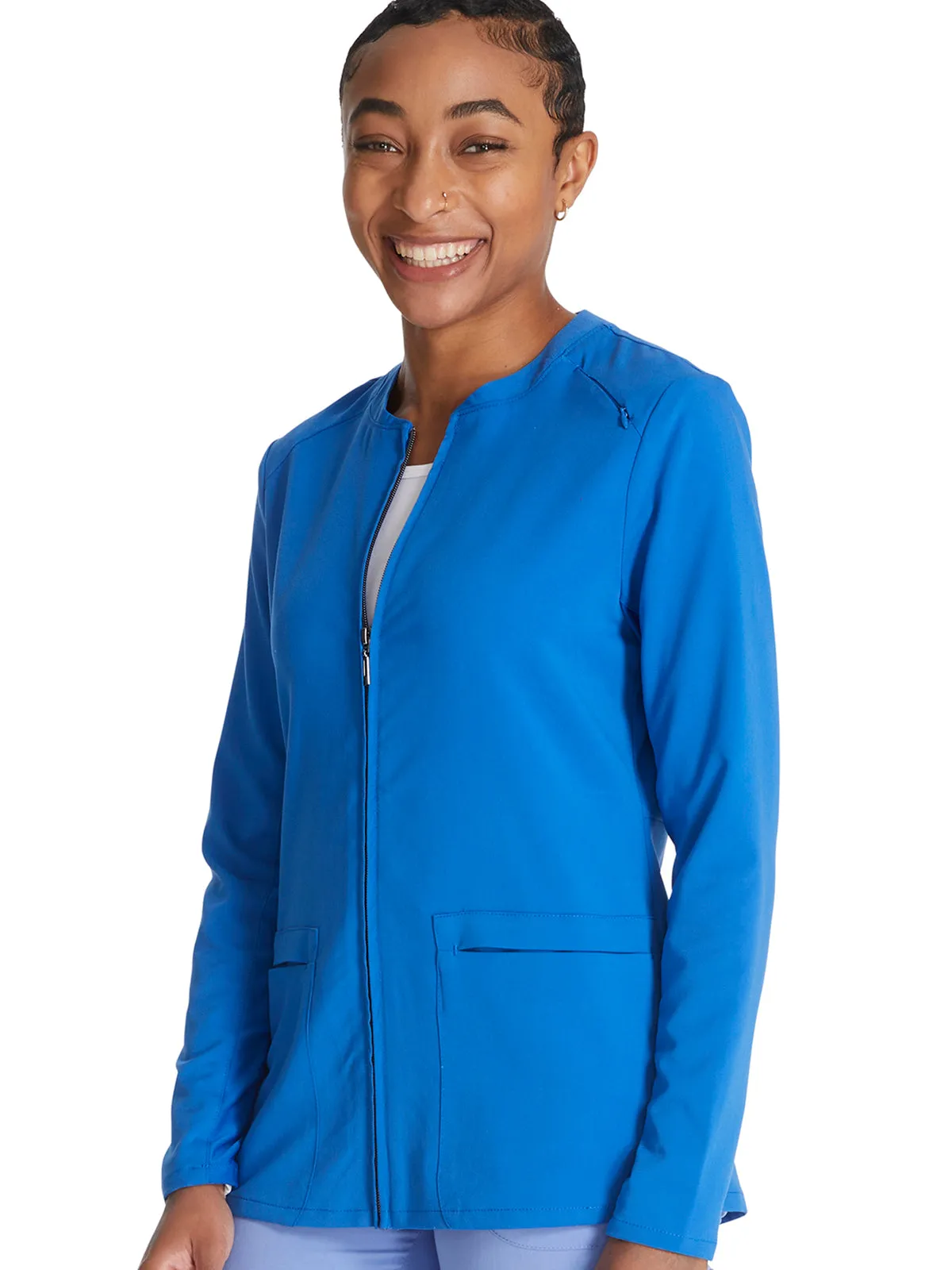 Atmos - Women's 2 Pocket Zip Front Scrub Jacket