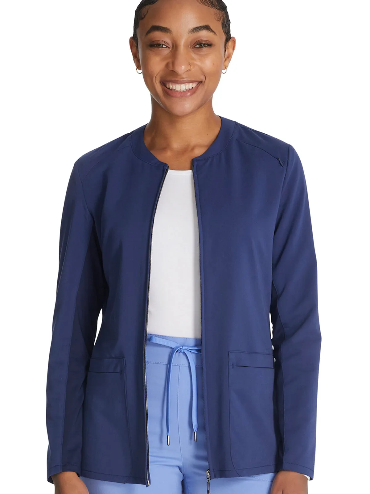 Atmos - Women's 2 Pocket Zip Front Scrub Jacket