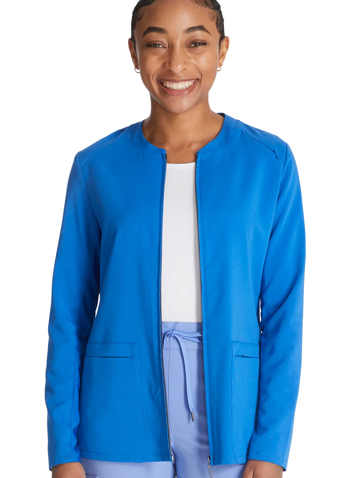 Atmos - Women's 2 Pocket Zip Front Scrub Jacket