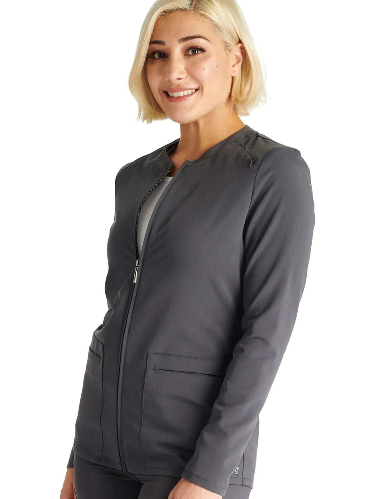 Atmos - Women's 2 Pocket Zip Front Scrub Jacket