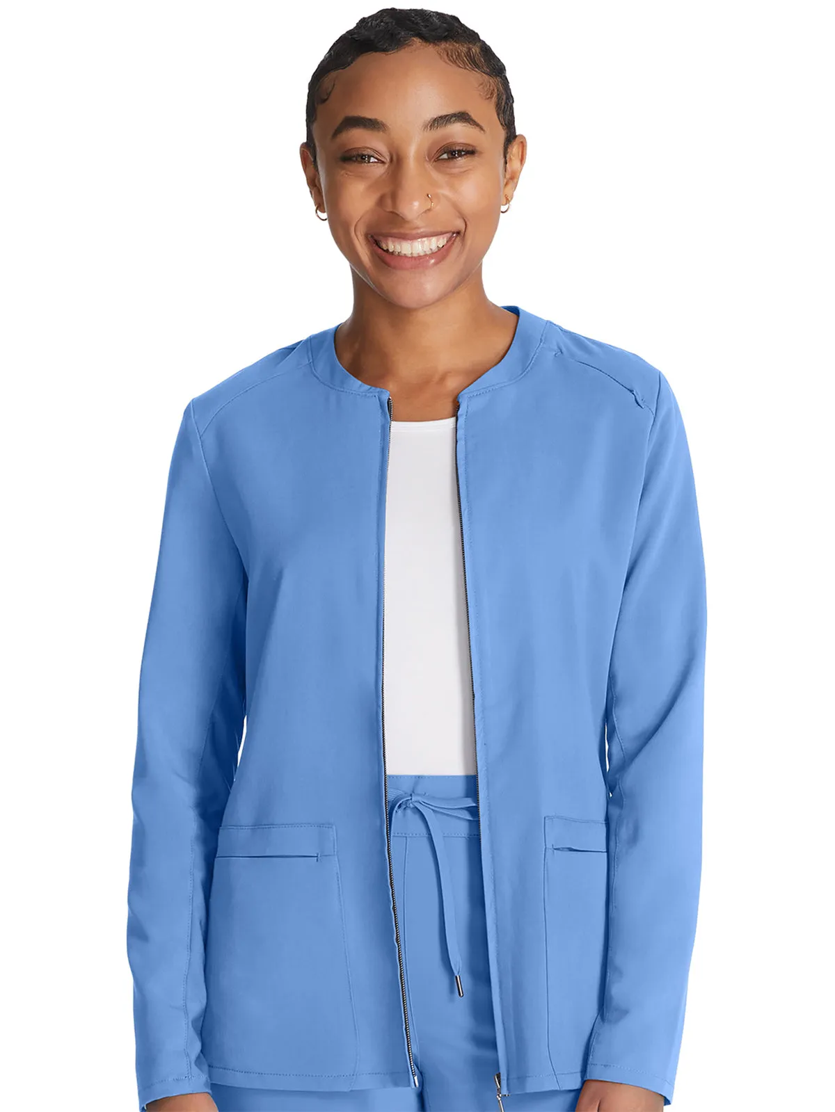 Atmos - Women's 2 Pocket Zip Front Scrub Jacket