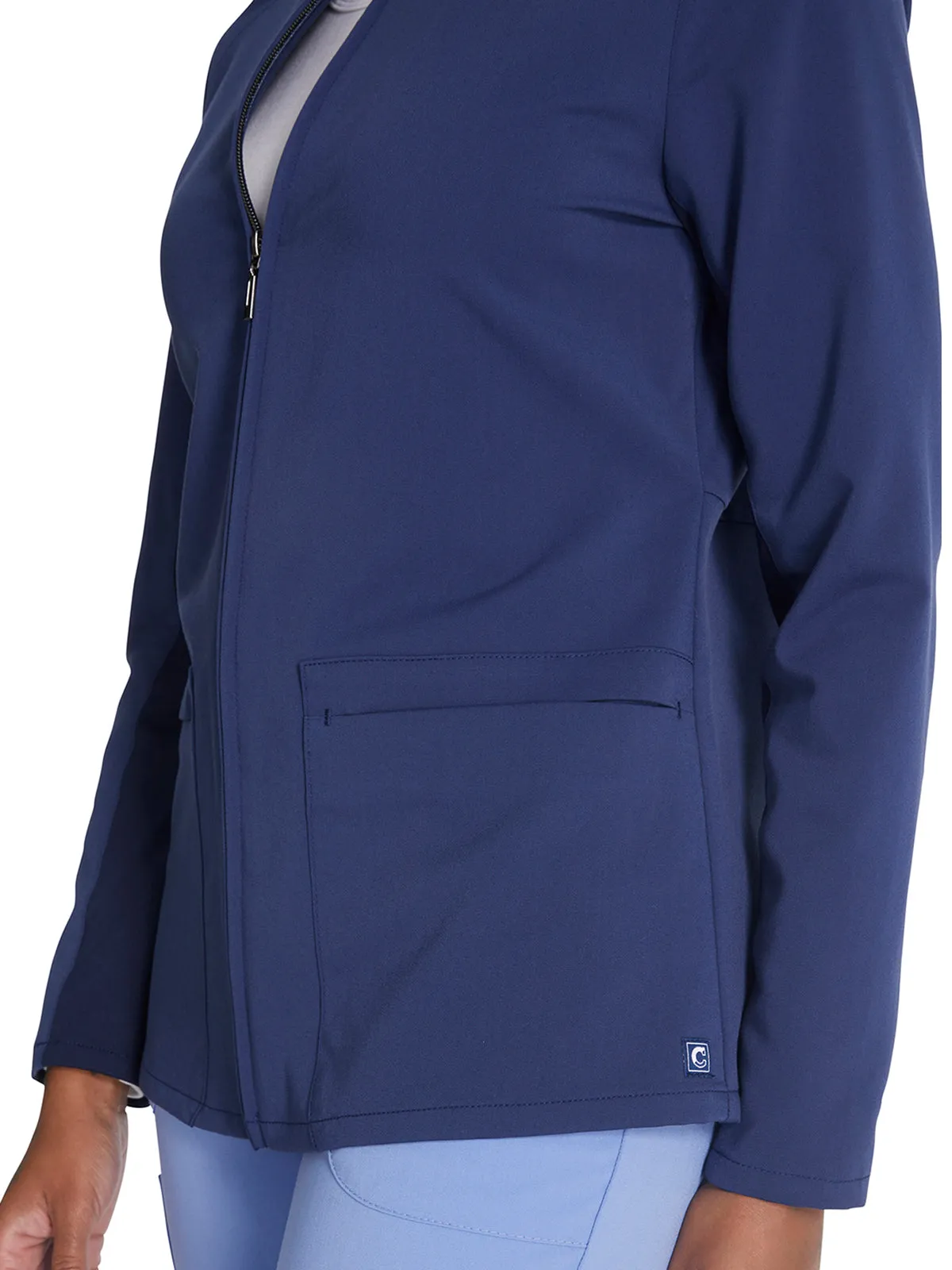 Atmos - Women's 2 Pocket Zip Front Scrub Jacket