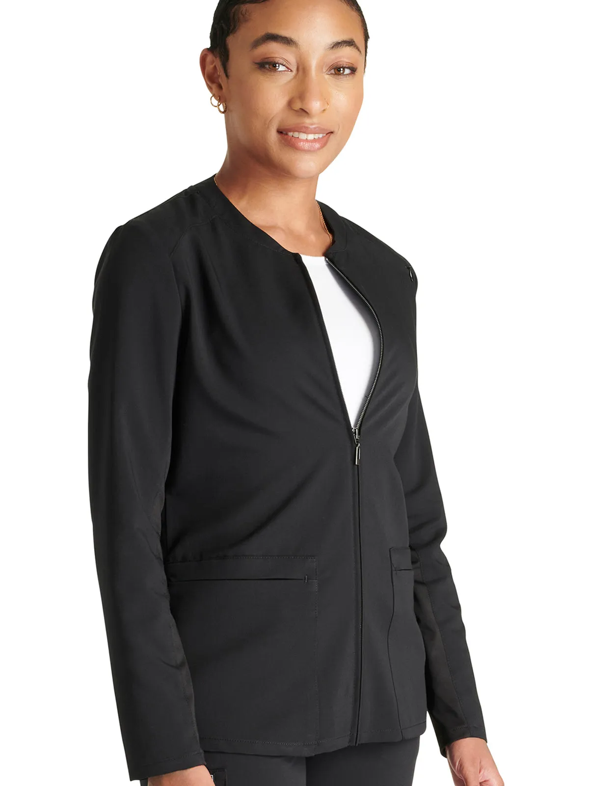 Atmos - Women's 2 Pocket Zip Front Scrub Jacket