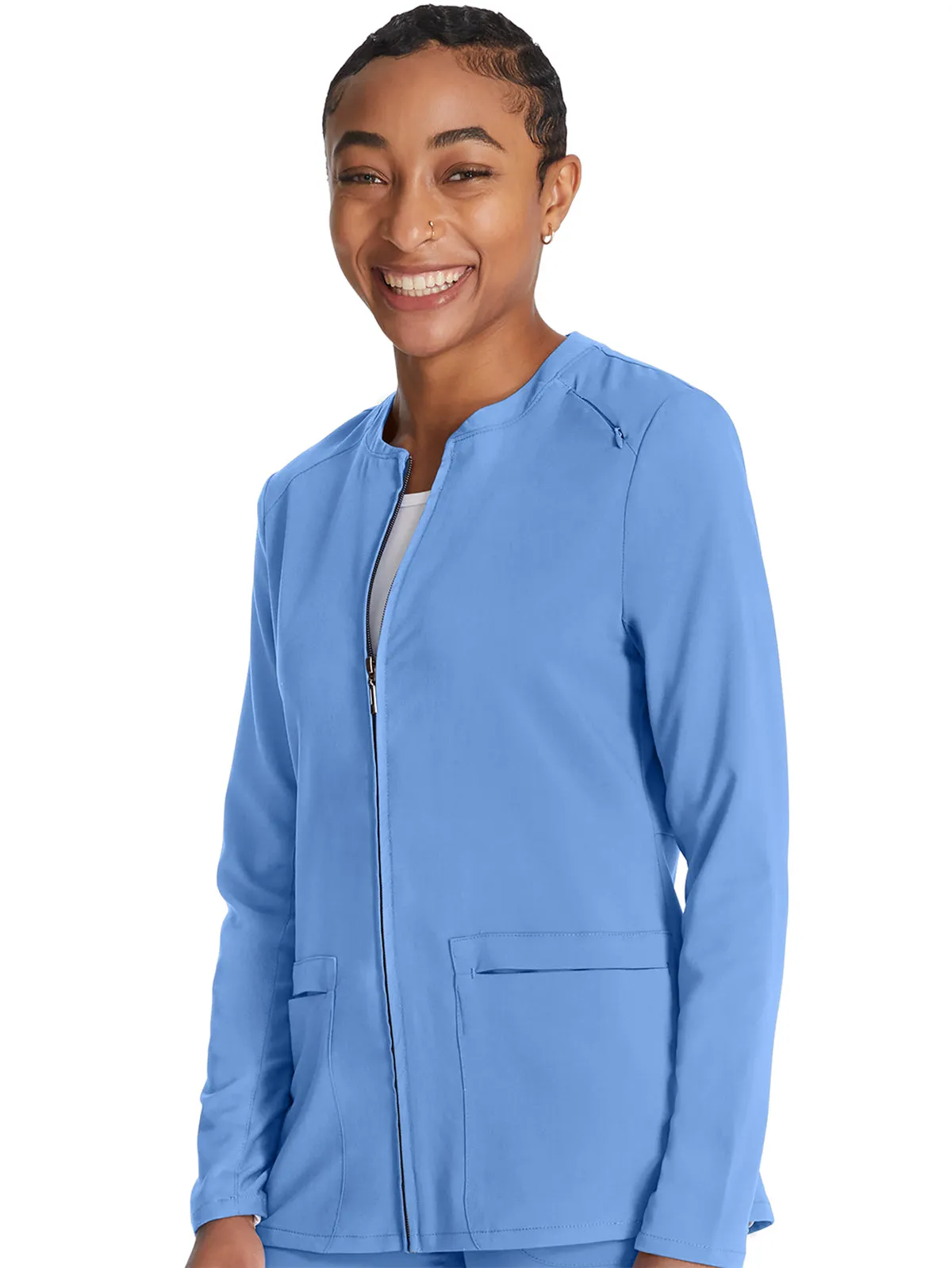 Atmos - Women's 2 Pocket Zip Front Scrub Jacket