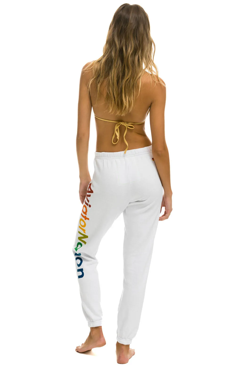 AVIATOR NATION SWEATPANTS - WHITE