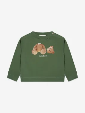 Baby Boys Bear Sweatshirt in Green