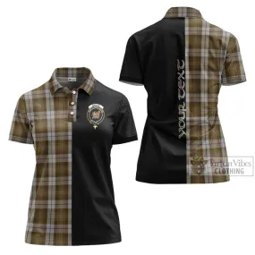 Baillie Dress Tartan Women's Polo Shirt with Family Crest and Half Of Me Style