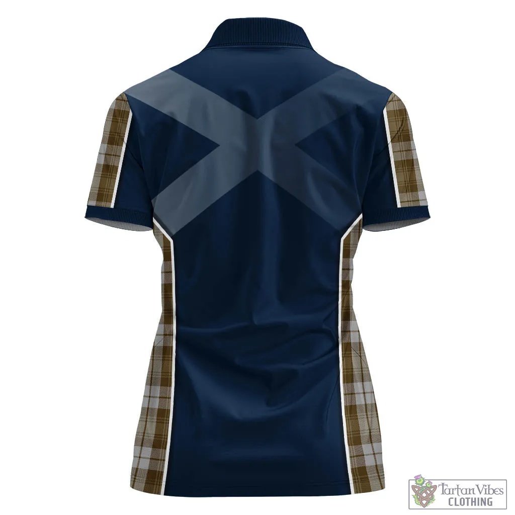 Baillie Dress Tartan Women's Polo Shirt with Family Crest and Scottish Thistle Vibes Sport Style