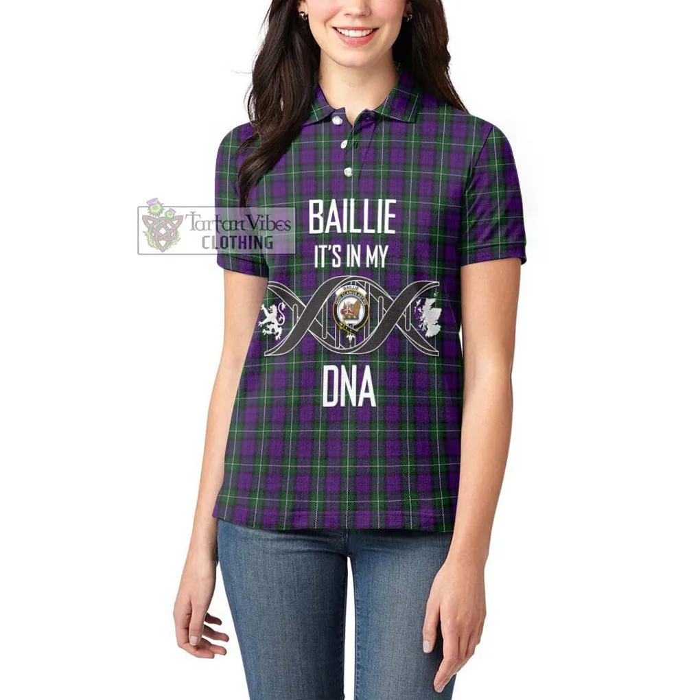 Baillie Highland Society Tartan Women's Polo Shirt with Family Crest DNA In Me Style