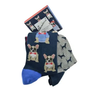 Bamboozld Set of 2 Frenchy Dogs Socks