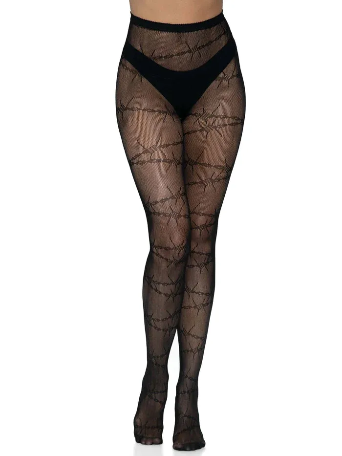 Barbed Wire Fishnet Tights