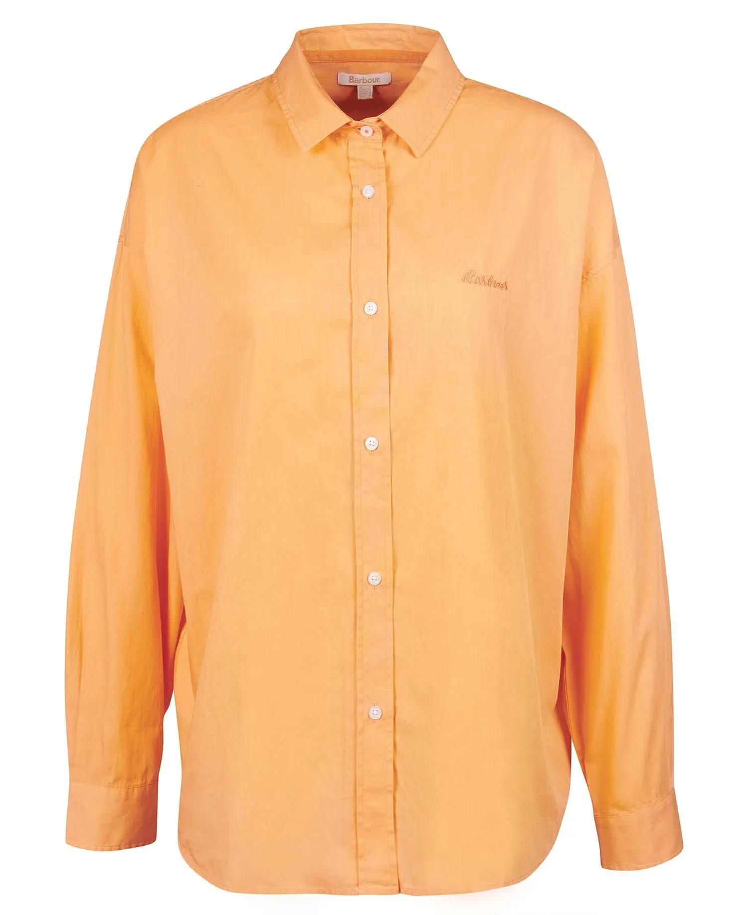 Barbour Kenmore Shirt in Papaya Orange LSH1524