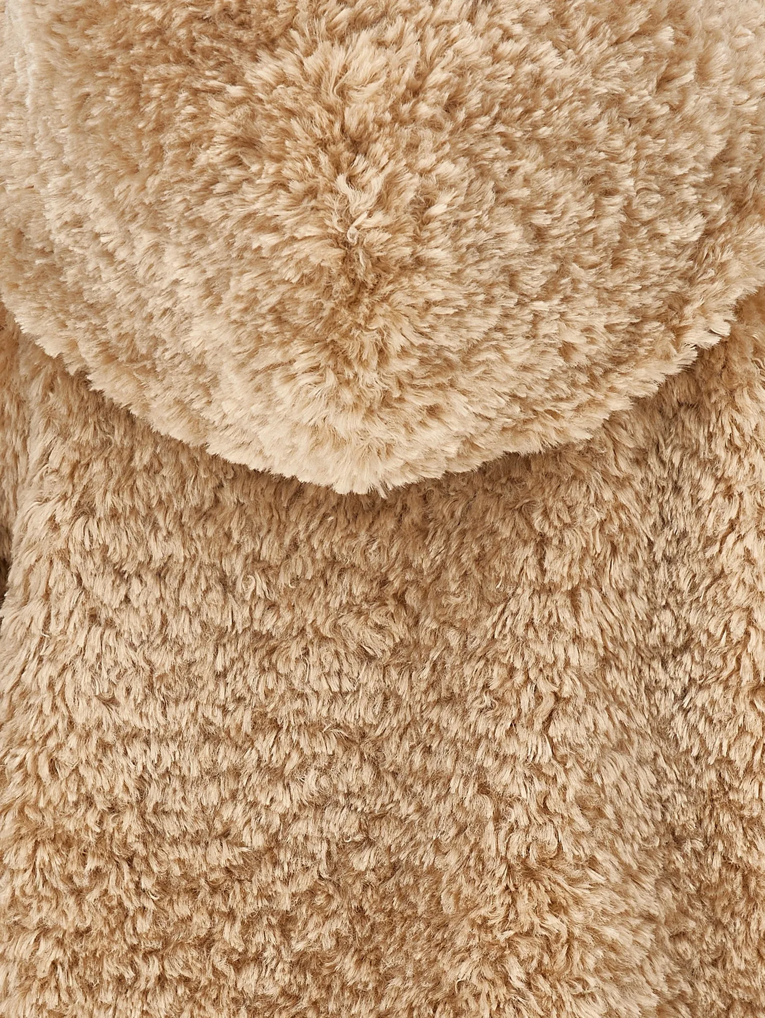 Beige Hooded Teddy Jacket