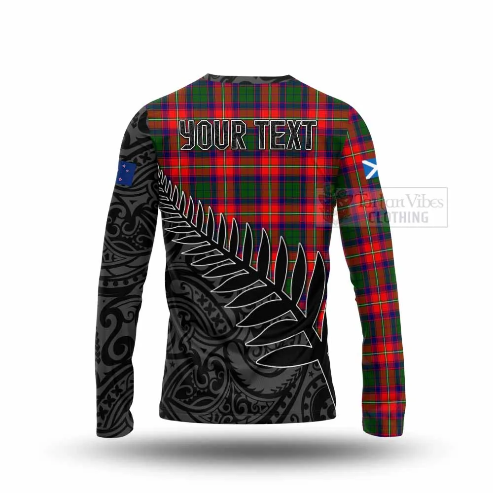 Belshes (Belsches) Crest Tartan Long Sleeve T-Shirt with New Zealand Silver Fern Half Style