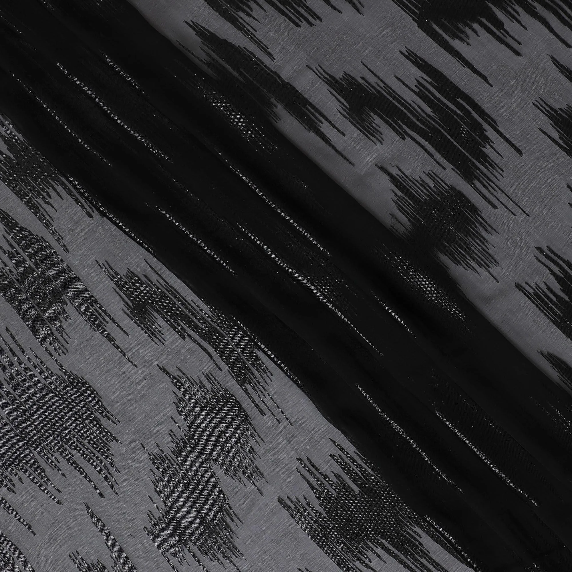 Black Premium pure French (Fransawi) silk chiffon fabric with same tone metallic lurex in abstract design-D16282