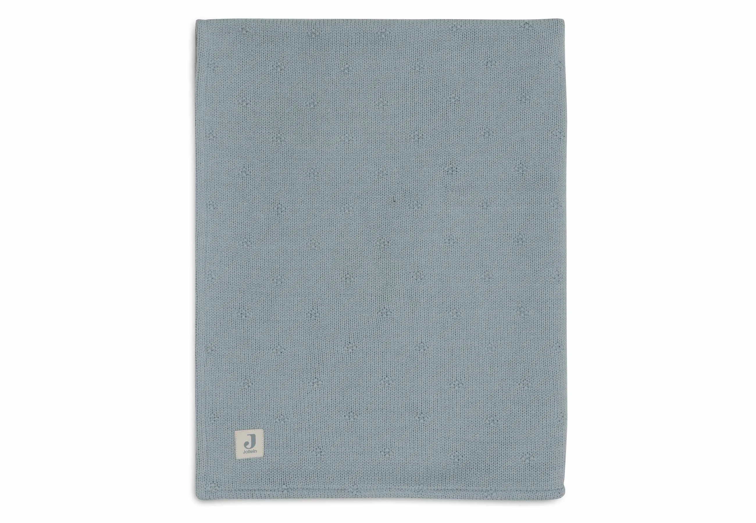 Blanket Cot 100x150cm Cosy Knit - Sea Green/Velvet