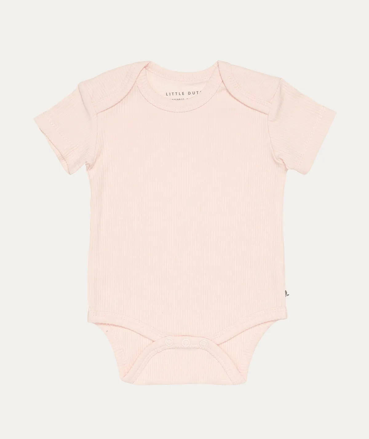 Bodysuit Short Sleeves Rib - Pink