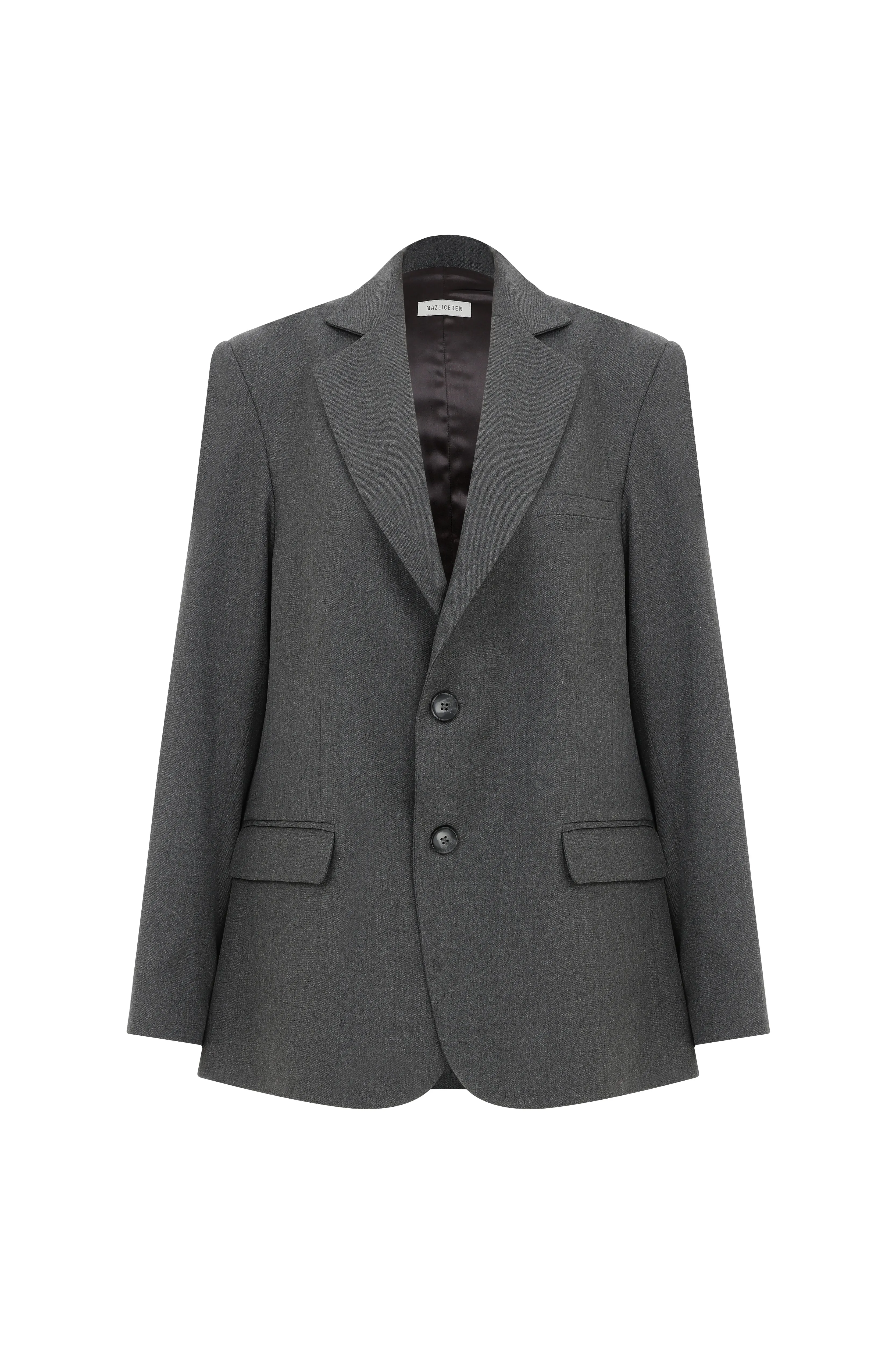 Boxy Oversize Blazer in Grey