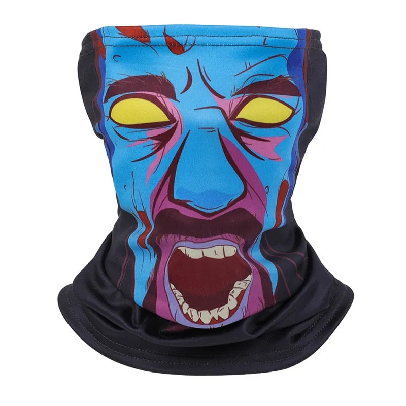 Brand New 3D Printed Sport Scarf Winter Thermal Neck Gaiter Magic Party Balaclava Men Women Cycling Fishing Headwear