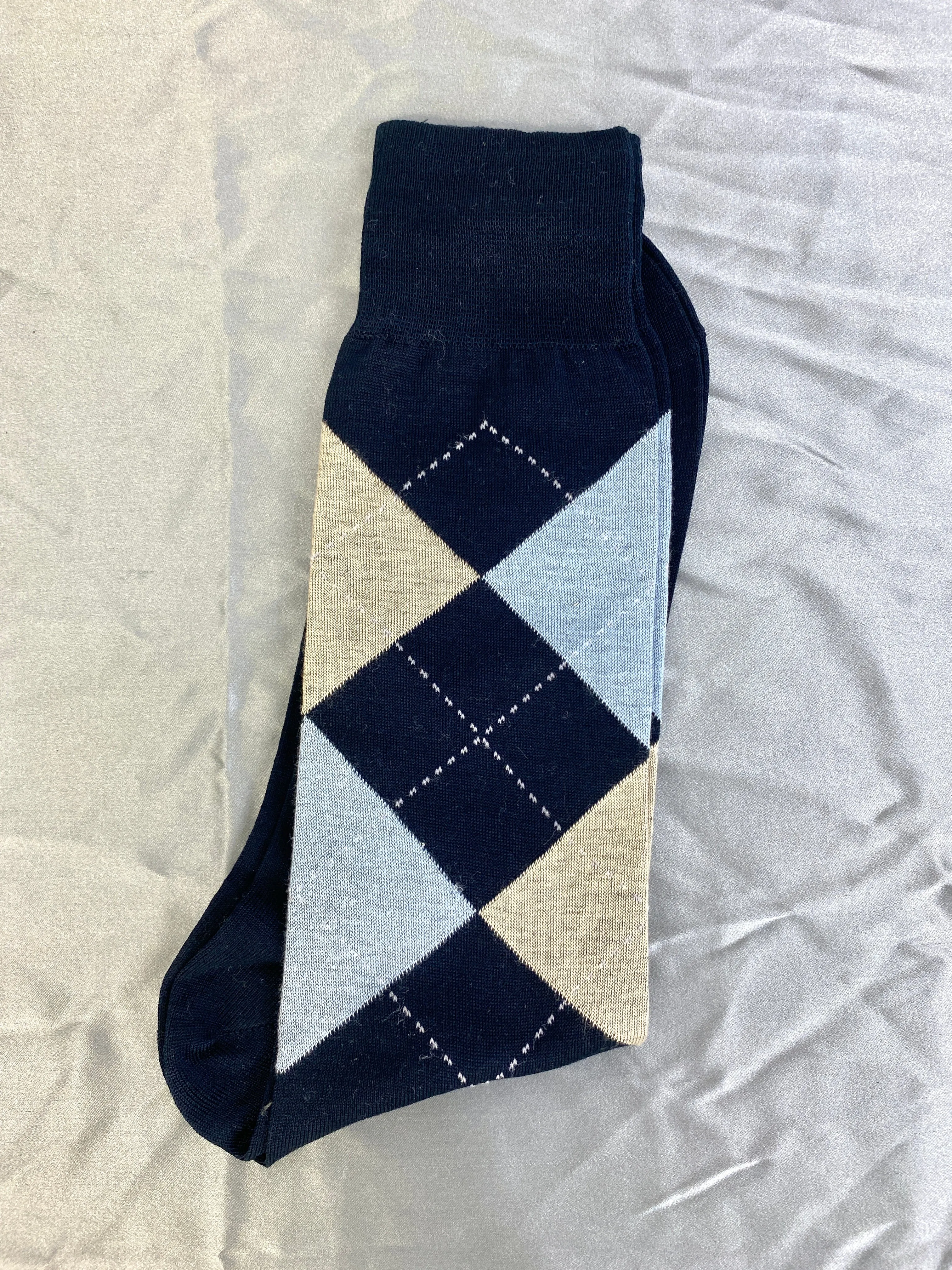 Brand New Michael Kors Designer Men's Argyle Dress Socks, x1 Pair