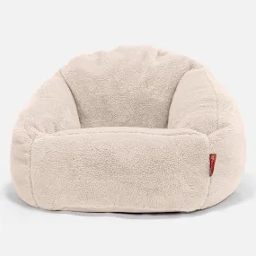 Bubble Bean Bag Chair - Teddy Faux Fur Cream