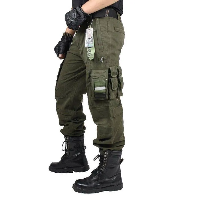 Cargo Army Multi Pockets Style Men Pants