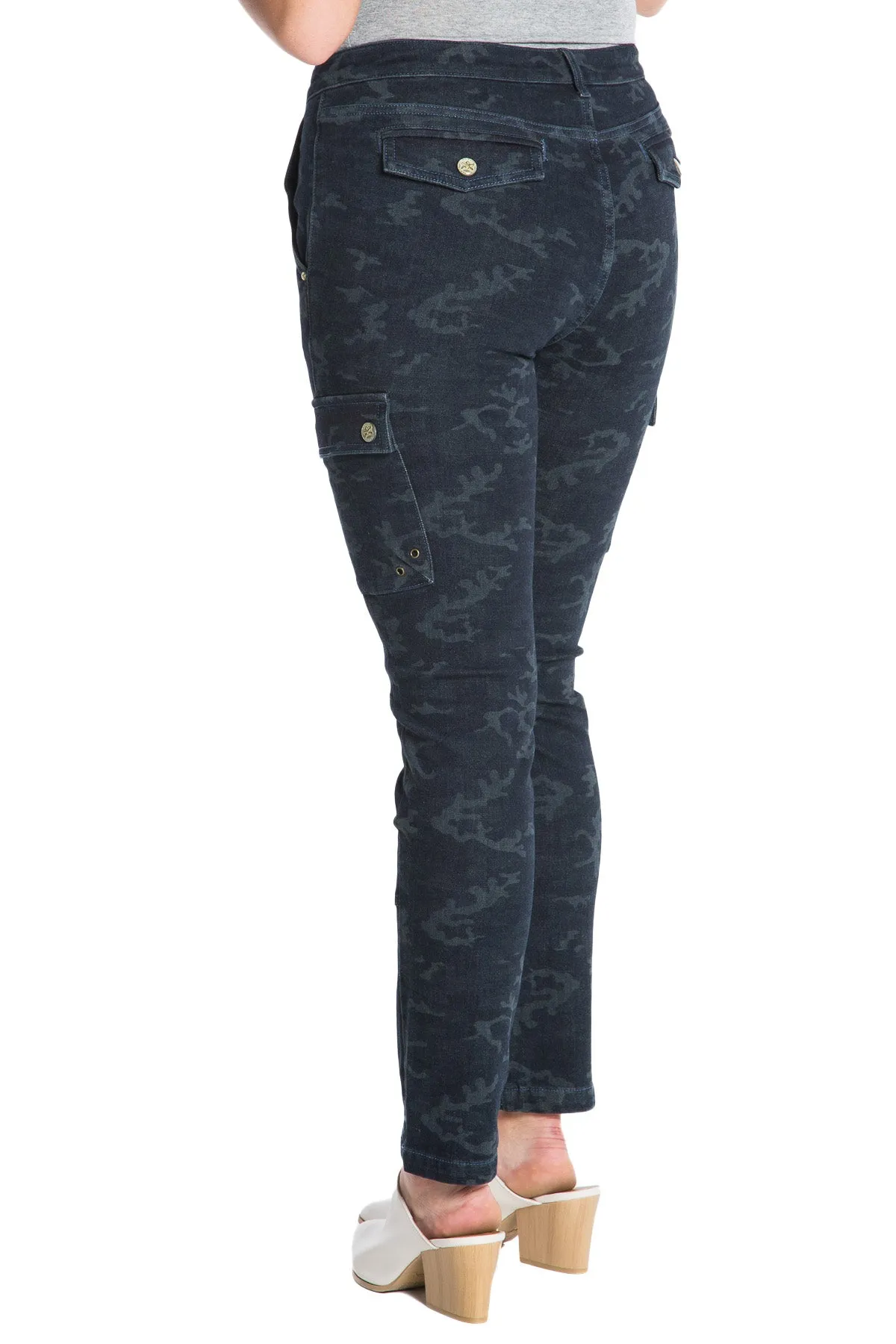 Cargo skinny denim in Tinted Camo