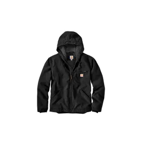 Carhartt Relaxed Fit Washed Duck Sherpa-Lined Jacket Black